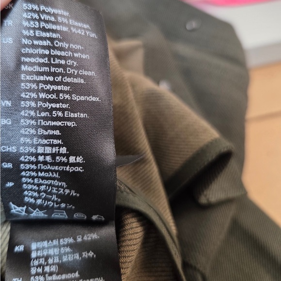 NWT COS Oversized Wool Blend Shirt Dress Green Women’s 6 6364 - Picture 8 of 10